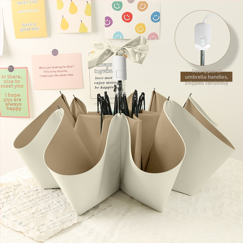 Ice Cream Color Series Sievietēm — saliekamais lietussargs UV aizsardzībai, divkārša izmantošana saulē un lietū, 8 rāmis no sakausējuma, 210T poliestera audums