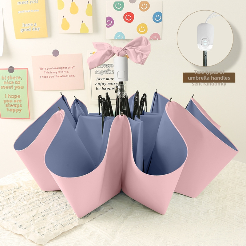 Ice Cream Color Series Sievietēm — saliekamais lietussargs UV aizsardzībai, divkārša izmantošana saulē un lietū, 8 rāmis no sakausējuma, 210T poliestera audums