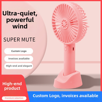 Nešiojamas lauko rankinis ventiliatorius, USB įkrovimas, tylus, 4 mentelės, 3 greičiai