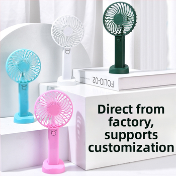 Nešiojamas lauko rankinis ventiliatorius, USB įkrovimas, tylus, 4 mentelės, 3 greičiai