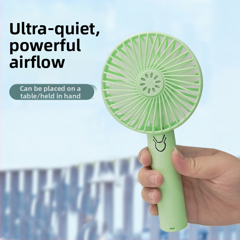 Kaasaskantav käsiventilaator USB-laadimisega, vaikne, 4 labade, 3 kiirust