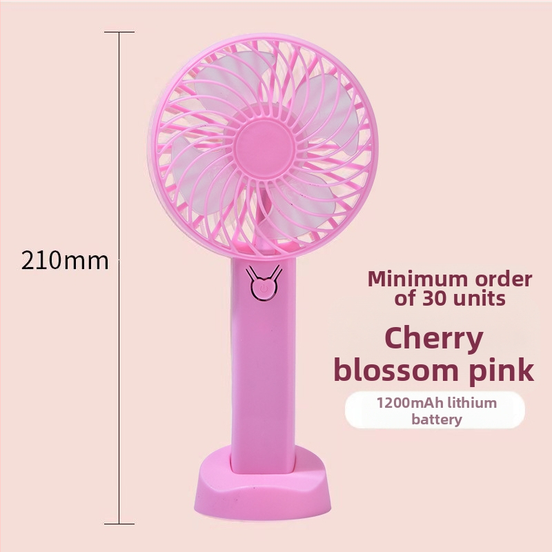 Nešiojamas lauko rankinis ventiliatorius, USB įkrovimas, tylus, 4 mentelės, 3 greičiai