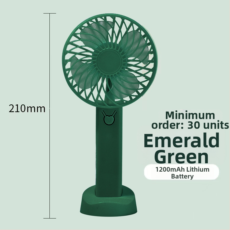 Nešiojamas lauko rankinis ventiliatorius, USB įkrovimas, tylus, 4 mentelės, 3 greičiai
