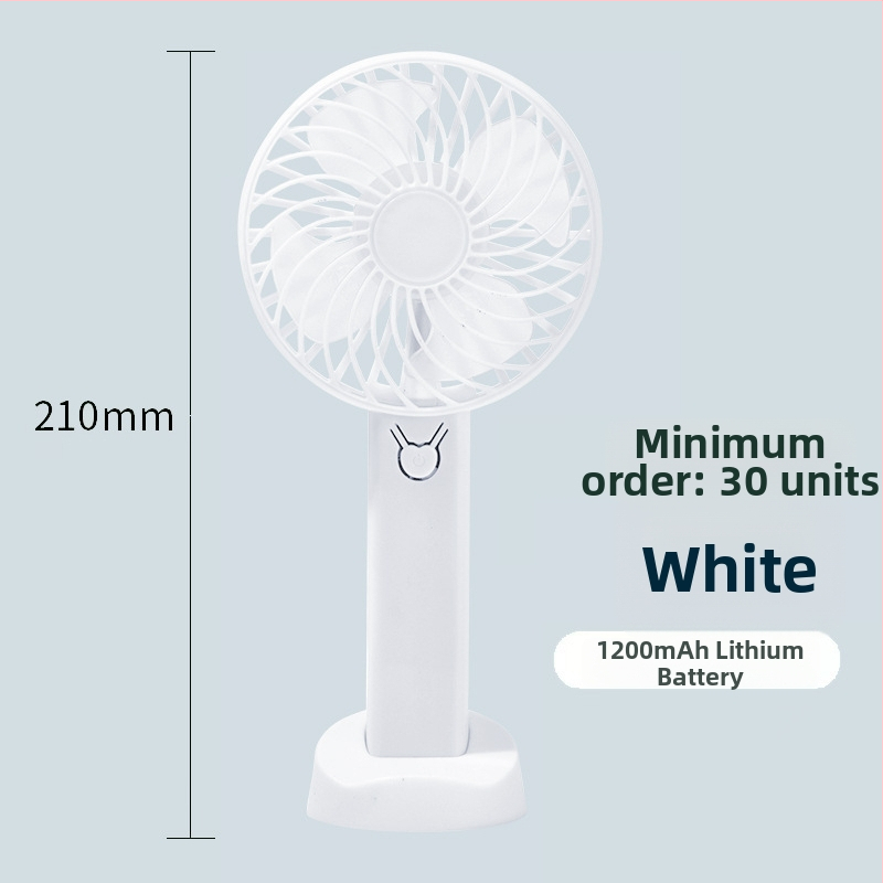 Nešiojamas lauko rankinis ventiliatorius, USB įkrovimas, tylus, 4 mentelės, 3 greičiai