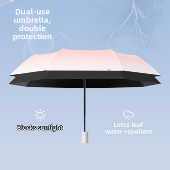 Ομπρέλα Gradient, πλήρως αυτόματη για βροχή ή ήλιο, με 8 μεταλλικά ραβδιά, ανθεκτική στον άνεμο, UPF 50+