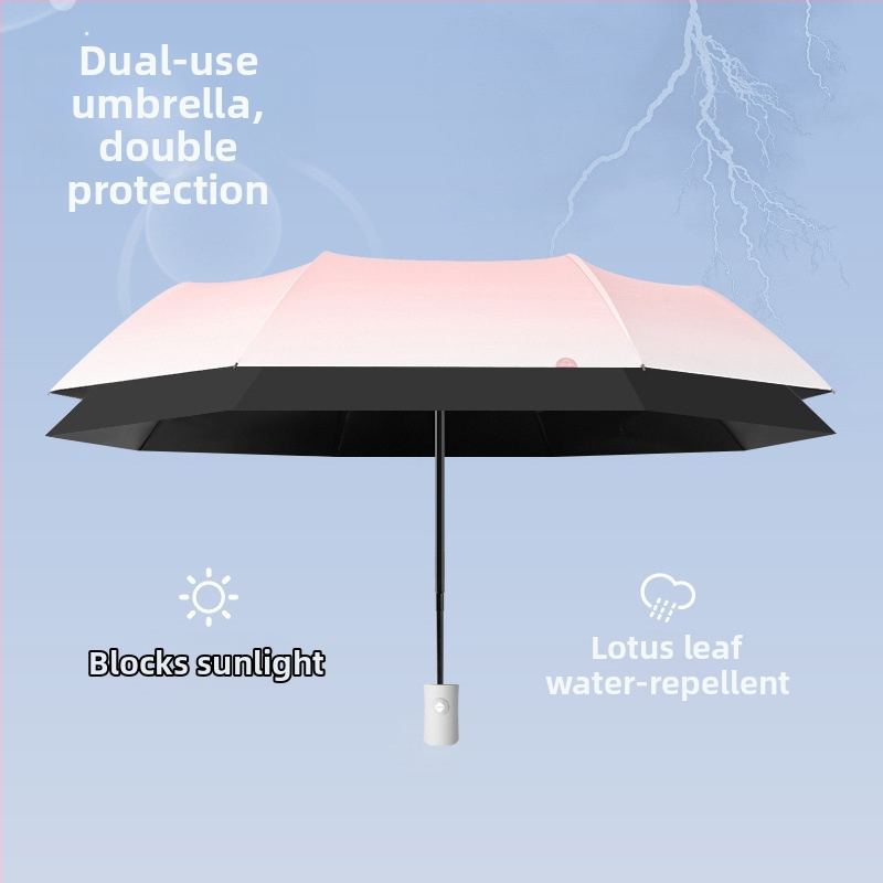 Ομπρέλα Gradient, πλήρως αυτόματη για βροχή ή ήλιο, με 8 μεταλλικά ραβδιά, ανθεκτική στον άνεμο, UPF 50+