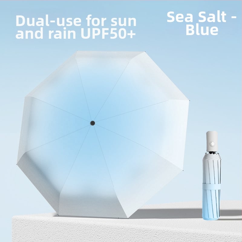Ομπρέλα Gradient, πλήρως αυτόματη για βροχή ή ήλιο, με 8 μεταλλικά ραβδιά, ανθεκτική στον άνεμο, UPF 50+