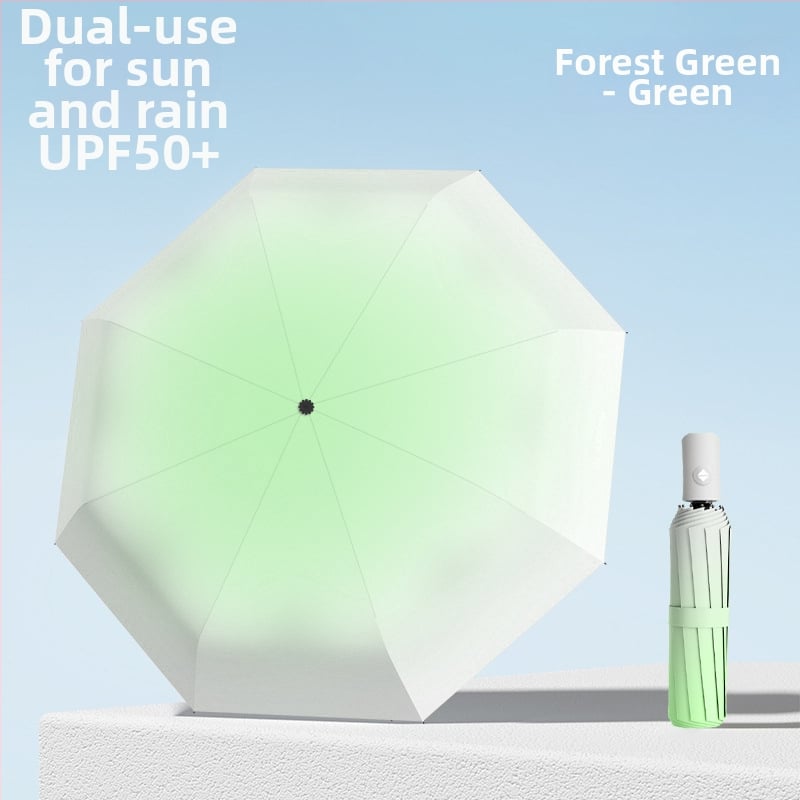 Ομπρέλα Gradient, πλήρως αυτόματη για βροχή ή ήλιο, με 8 μεταλλικά ραβδιά, ανθεκτική στον άνεμο, UPF 50+