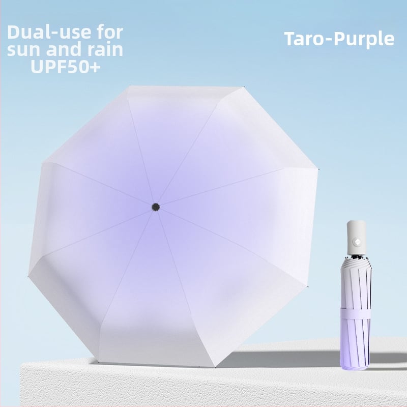 Ομπρέλα Gradient, πλήρως αυτόματη για βροχή ή ήλιο, με 8 μεταλλικά ραβδιά, ανθεκτική στον άνεμο, UPF 50+