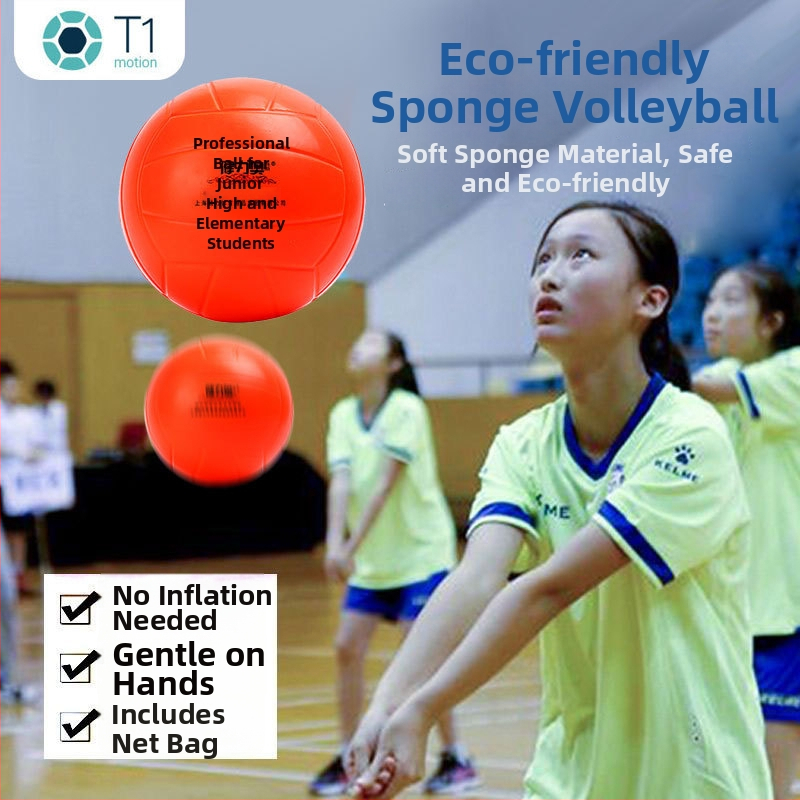 Iekštelpu treniņu volejbols, bez nepieciešamības piepumpēt, ultra-mīksta mācību bumba, klusa, PU materiāls, skolēniem