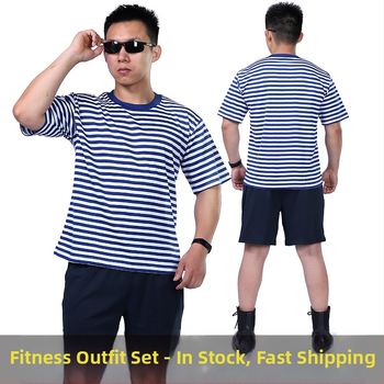 Unisex treniruotės komplektas – medvilnės mišinio, greitas džiūvimas, drėgmės valdymas, vienspalvis, vasara, marškinėliai ir šortai