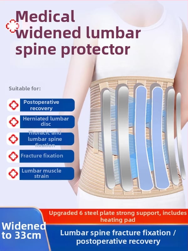 Õhku läbilaskev vöö lumbosakraalse ja rindkere selgroo stabiliseerimiseks, operatsioonijärgune kaitse kompressioonmurru korral, kõrge vöö, polüesterkiud