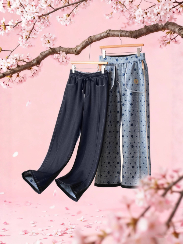 Blugi cu croi larg – groși pentru toamnă/iarnă, casual, stil japonez/koreean (Material: Poliester 50–70%, Rayon 30–50%; Grosime: groasă; Elastitate: ușoară)