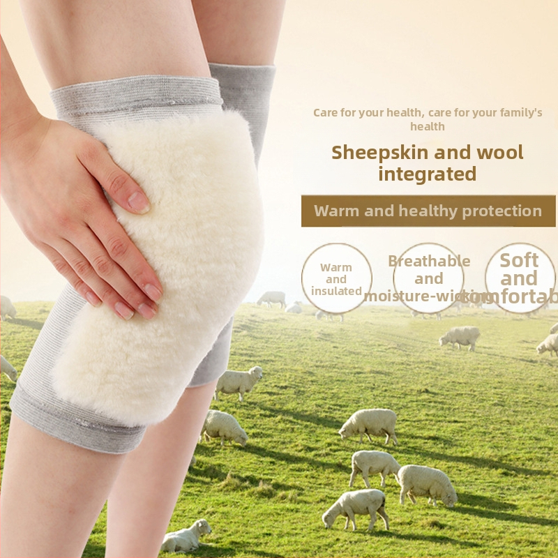 Ciorapi genunchi din lână pentru adulți, potrivite pentru alpinism și ciclism; material: lână; partea protejată: genunchiul
