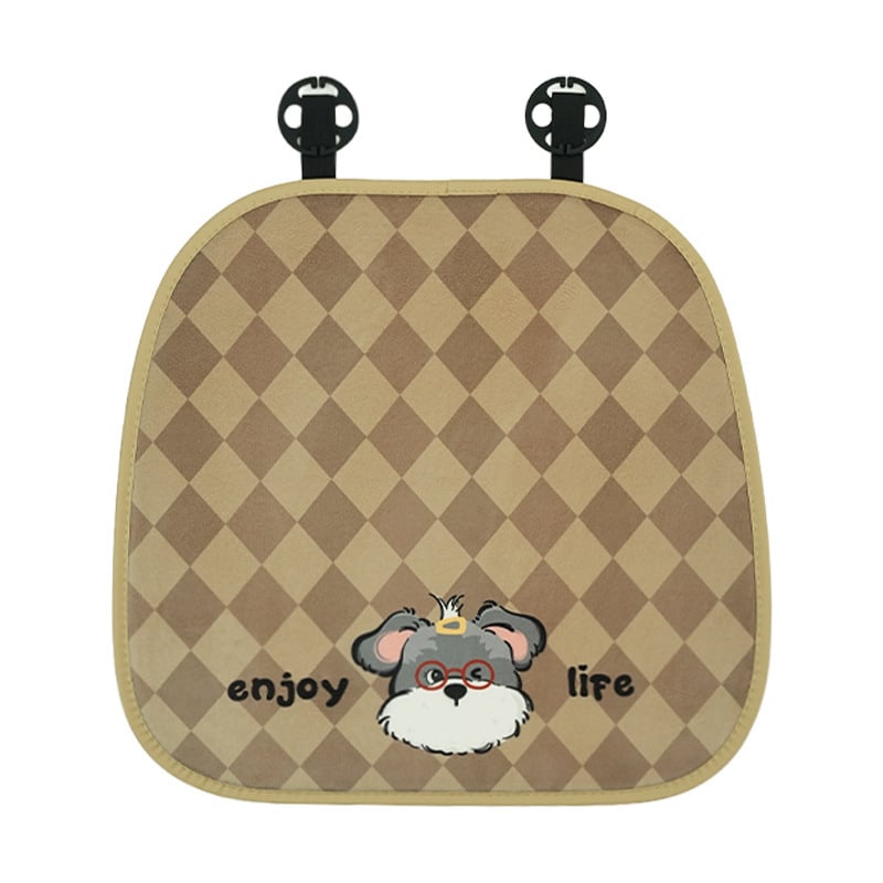 Κάλυμμα καθίσματος αυτοκινήτου - για όλες τις εποχές, χαριτωμένο σχέδιο κινούμένων σχεδίων, αναπνεύσιμο, επιφάνεια Ice Silk, γέμισμα σφουγγάρι, επίπεδο στυλ