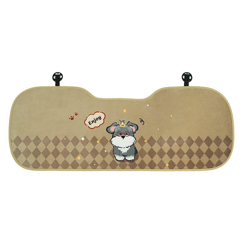 Κάλυμμα καθίσματος αυτοκινήτου - για όλες τις εποχές, χαριτωμένο σχέδιο κινούμένων σχεδίων, αναπνεύσιμο, επιφάνεια Ice Silk, γέμισμα σφουγγάρι, επίπεδο στυλ