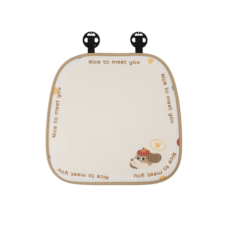 Κάλυμμα καθίσματος αυτοκινήτου - για όλες τις εποχές, χαριτωμένο σχέδιο κινούμένων σχεδίων, αναπνεύσιμο, επιφάνεια Ice Silk, γέμισμα σφουγγάρι, επίπεδο στυλ