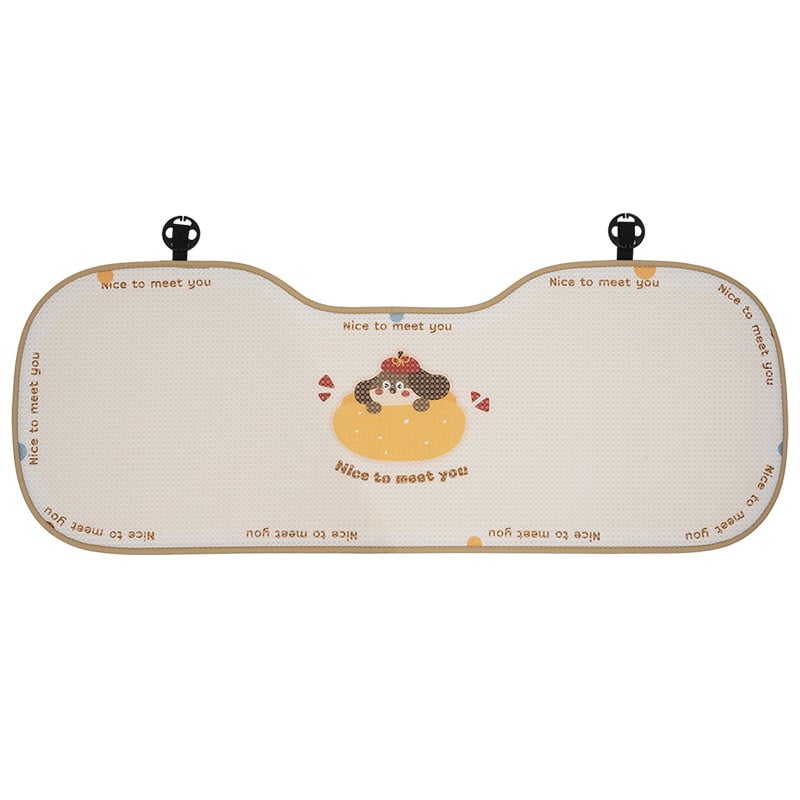 Κάλυμμα καθίσματος αυτοκινήτου - για όλες τις εποχές, χαριτωμένο σχέδιο κινούμένων σχεδίων, αναπνεύσιμο, επιφάνεια Ice Silk, γέμισμα σφουγγάρι, επίπεδο στυλ