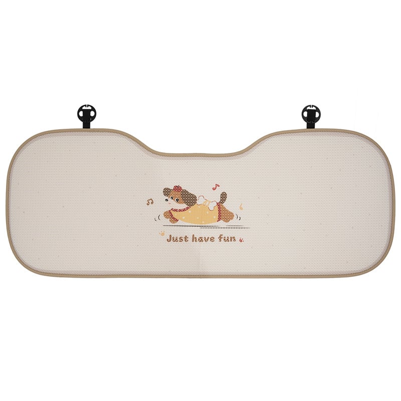 Κάλυμμα καθίσματος αυτοκινήτου - για όλες τις εποχές, χαριτωμένο σχέδιο κινούμένων σχεδίων, αναπνεύσιμο, επιφάνεια Ice Silk, γέμισμα σφουγγάρι, επίπεδο στυλ