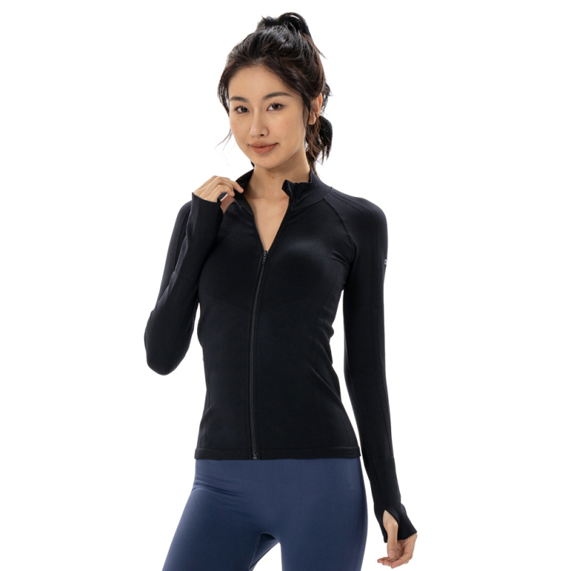 c'mon gymicon Ženska windproof joga jakna - uski kroj, četverostruka elastičnost, dugi rukavi, materijal: 94% najlon, podstava od pamuka