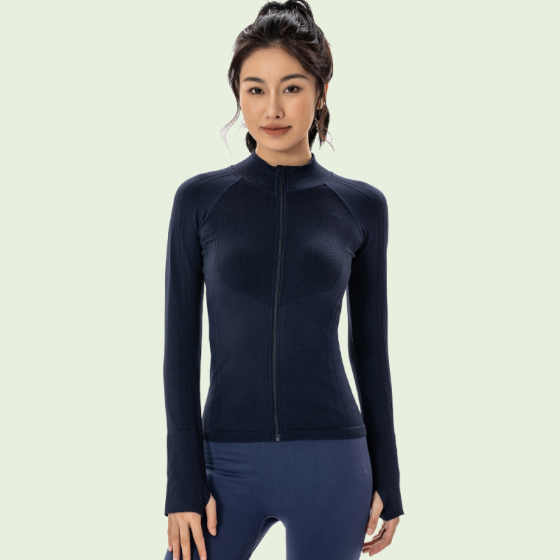 c'mon gymicon Ženska windproof joga jakna - uski kroj, četverostruka elastičnost, dugi rukavi, materijal: 94% najlon, podstava od pamuka