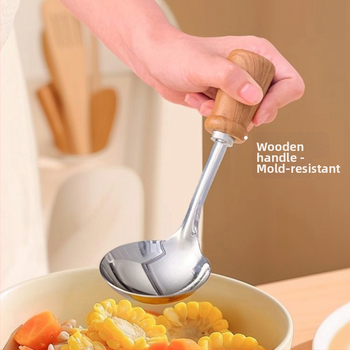 Virtuvės špatučių rinkinys su imitacine medžio rankena (Prekės ženklas: Platinum; Medžiaga: 201+410+PP; Funkcija: neprilimpančios paviršius; Stilius: senovinis, retro)