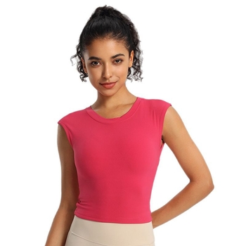 Top sport pentru femei fără mâneci, cu burete pentru bust, respirabil, uscare rapidă, elastic, spate deschis, pentru yoga și alergare