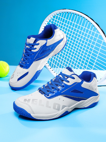 Unisex sportiniai bateliai badmintonui ir tenisui – kvėpuojanti tinklinė viršutinė dalis, karvių odos padas, EVA vidinė pagalvė, žemas viršus, elastinė užsegimo juosta