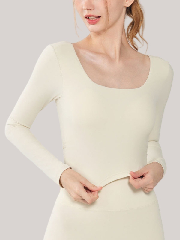 Ženski top za jogu s dugim rukavima, prozračan, uski kroj; materijal: Spandex; sastav materijala: 20%; podstava: Spandex; sastav podstav: 20%; model: MZ-214.