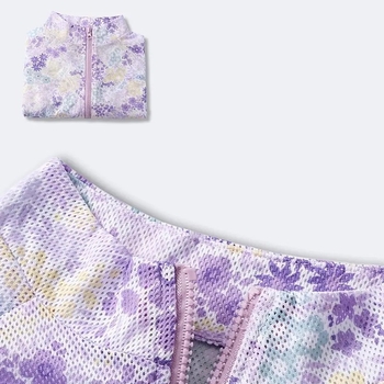 Ženský športový set s dlhými rukávmi: top s pulóverom a nohavice do dĺžky 9/10, zmes polyester-elastán, stredná elasticita, úzky strih spodnej časti