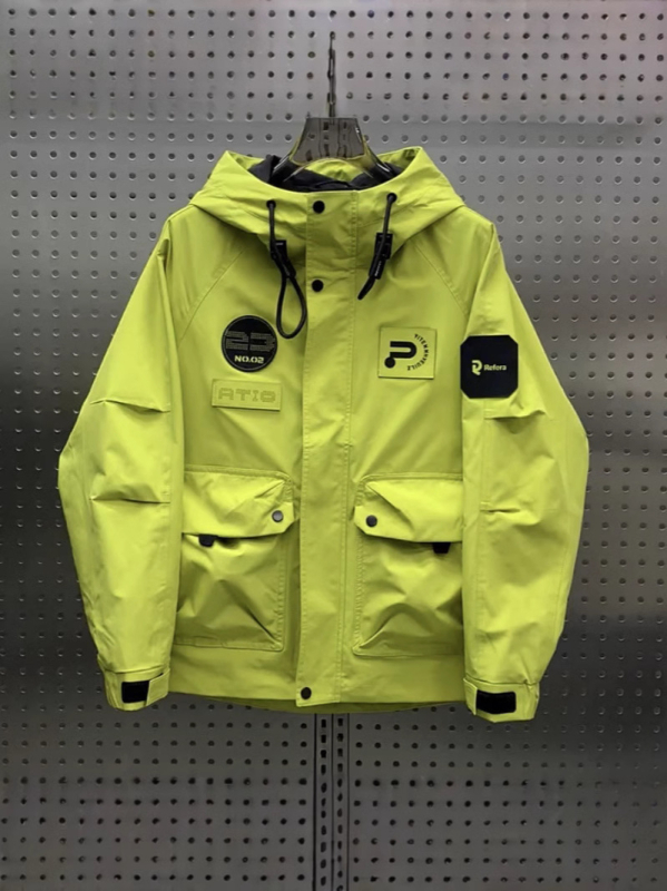 Jachetă pentru bărbați, primăvară- toamnă, cu glugă, stil coreean, croială Slim, fermoar, guler înălțat, țesătură Oxford poliester