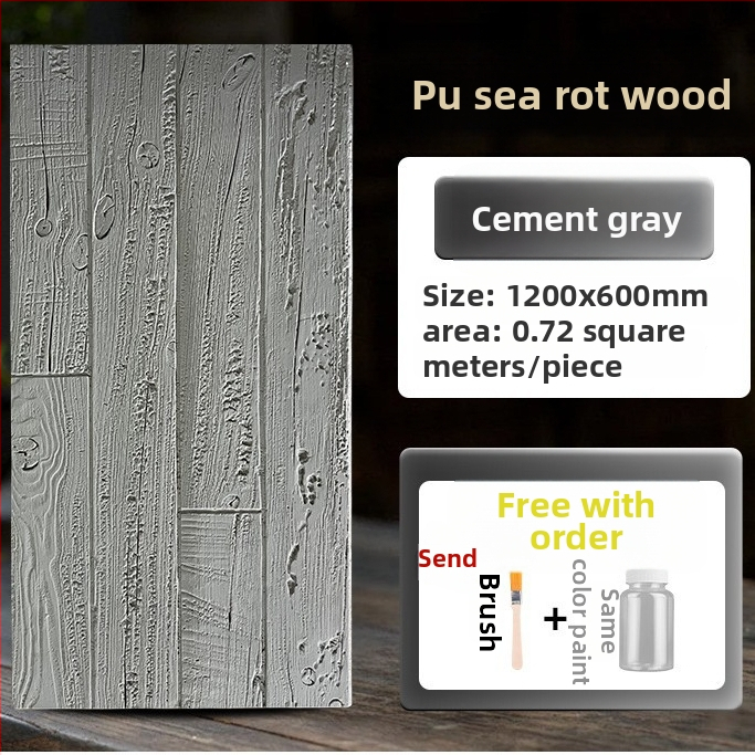 Antikinės plytos sienų plokštė su PU medienos imitacija, Europos klasikinis stilius, matinis paviršius, poliuretano gaminys