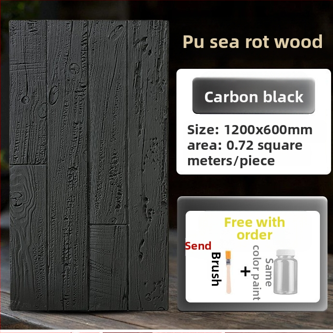 Antikinės plytos sienų plokštė su PU medienos imitacija, Europos klasikinis stilius, matinis paviršius, poliuretano gaminys