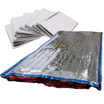 Lauko stovyklavimo miegmaišio apsauginis uždangalas, atsparus drėgmei, nuo uodų, nelaidžioji antklodė, sidabrinės folijos vidus, svoris 120 g