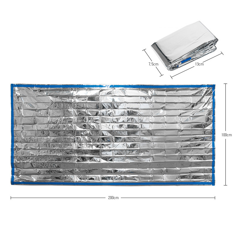 Lauko stovyklavimo miegmaišio apsauginis uždangalas, atsparus drėgmei, nuo uodų, nelaidžioji antklodė, sidabrinės folijos vidus, svoris 120 g