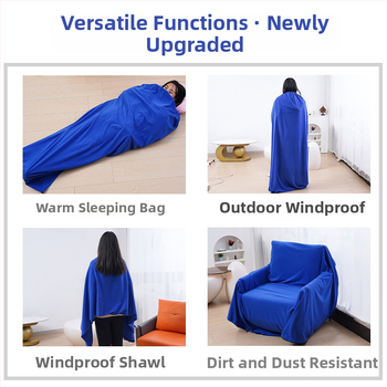 Apvalkline stiliaus fliso miegmaišis lauko naudojimui, su velvetine vidine danga, polar fleece audinys, suaugusiesiems, 600 g