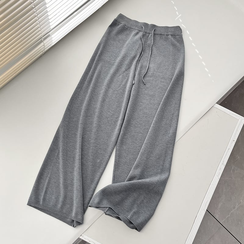 Pantaloni casual pentru femei din lână, croială largă, talie medie, amestec lână-poliester 30–50%, brand X-Doublee