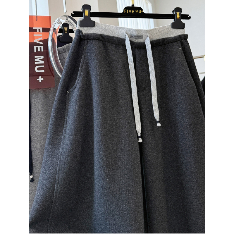Casual hlače za žene, duge, tkanina, blaga elastičnost, stil Celebrity Private-Wear, jesen 2025