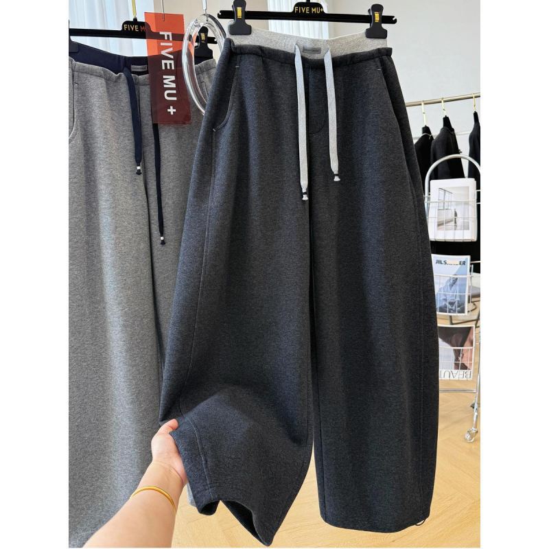 Casual hlače za žene, duge, tkanina, blaga elastičnost, stil Celebrity Private-Wear, jesen 2025