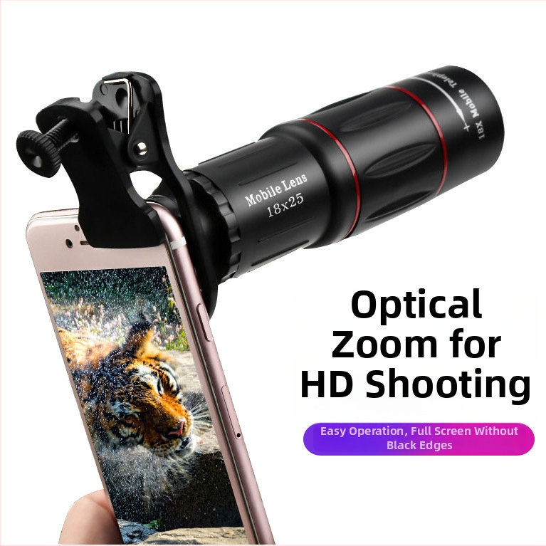 18x monokulārais teleskops koncertiem un ārējai mobilajai fotografēšanai – ārējais garā fokusa objektīvs