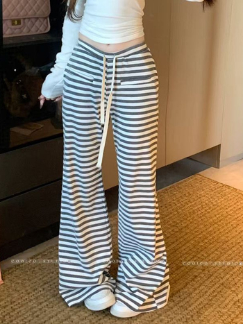 Pantaloni de damă tip bell-bottom, talie înaltă, lungi, poliester, elasticitate ușoară