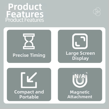 Cronometru electronic de tip countdown cu ecran LED mare, alimentat cu baterii, alarmă și cronograf