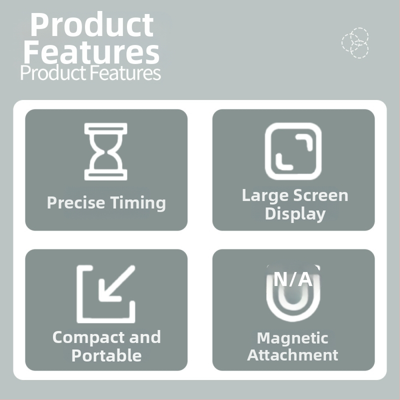 Elektroniline taimer suure LED-ekraaniga, patareidel töötav, alarm ja kronograaf