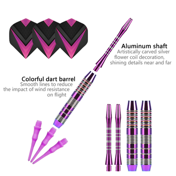 GOODARTS Minkštų dartų adatos komplektas su apsauga – medžiagos: geležis, aliuminio lydinys, PET; 80 komplektų dėžutėje