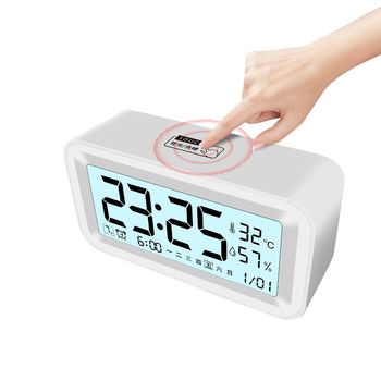 Studentų elektroninis žadintuvas su LCD ekranu, baterijomis maitinamas, Seiko mechanizmas, termometras ir drėgmės matavimas