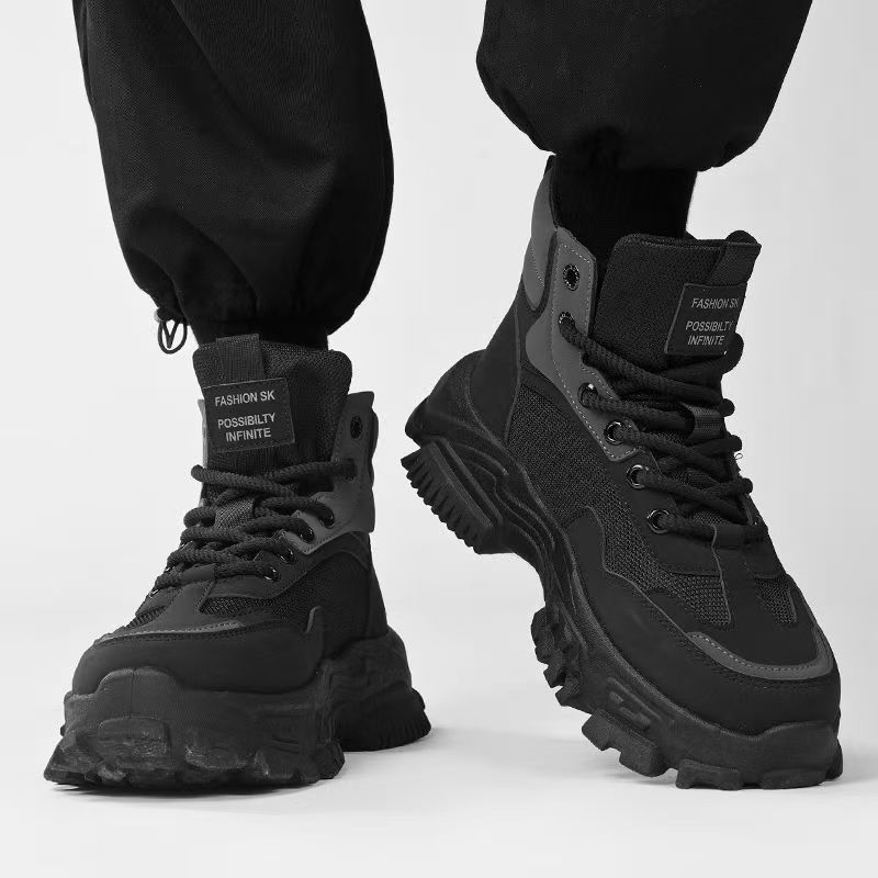 Vyriniai Martin batai - priešslydis, atsparūs dėvėjimui, stora padas, kanvas viršus, rudens žygiams lauke