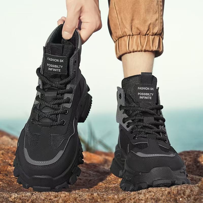 Vyriniai Martin batai - priešslydis, atsparūs dėvėjimui, stora padas, kanvas viršus, rudens žygiams lauke