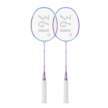 Set od 6 reketa za badminton, ultra lagane i izdržljive, okvir od željeznog legura, najlon užad, težina 95–100 g, držač G2, glava pravokutnog profila