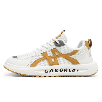 Αθλητικά παπούτσια casual με επάνω μέρος PU+δικτυωτό, πάτος EVA, σόλα από καουουτ καουτσούκ, κορδόνια, χαμηλό προφίλ