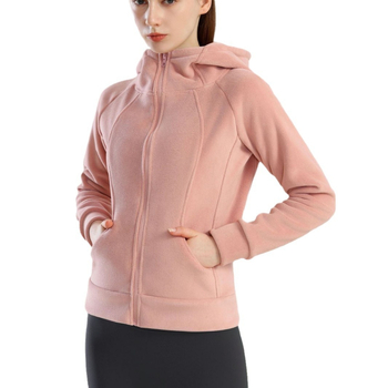 Moteriška stora sportinė striukė su gobtuvu žiemai – poliesterio išorinis audinys, poliesterio pamušalas, ilgos rankovės